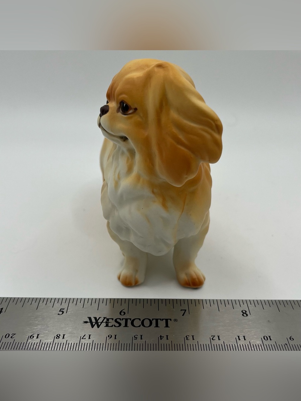 Vintage Ceramic Japanese Hand Painted Pekingese Dog Figurine 4.5x1.75” - Picture 3 of 6